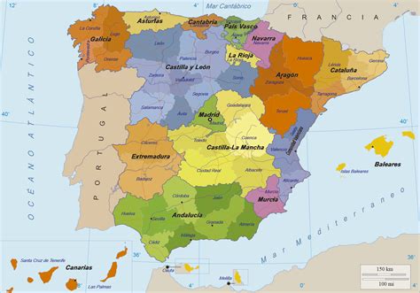mapa politico de espana